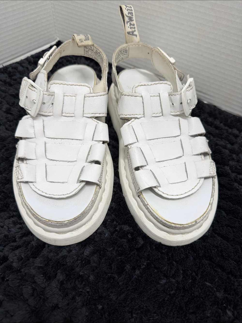 Dr. Martens White Fisherman-Style Sandals